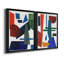 «Colorful Shapes III», toile encadrée de qualité supérieure - prête à être accrochée-836307929-836307928