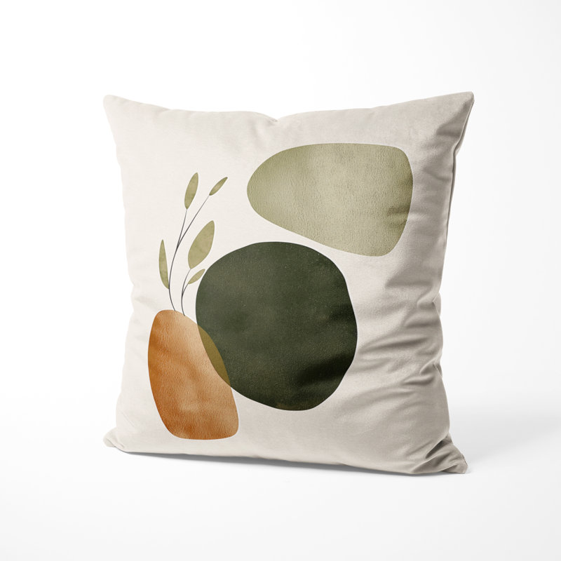 Coussin Mid-Century Modern Cushion - Abstract Shapes, H 20 po x l 20 po