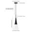 Luminaire suspendu conique à 1 lumière Myra-1848959594
