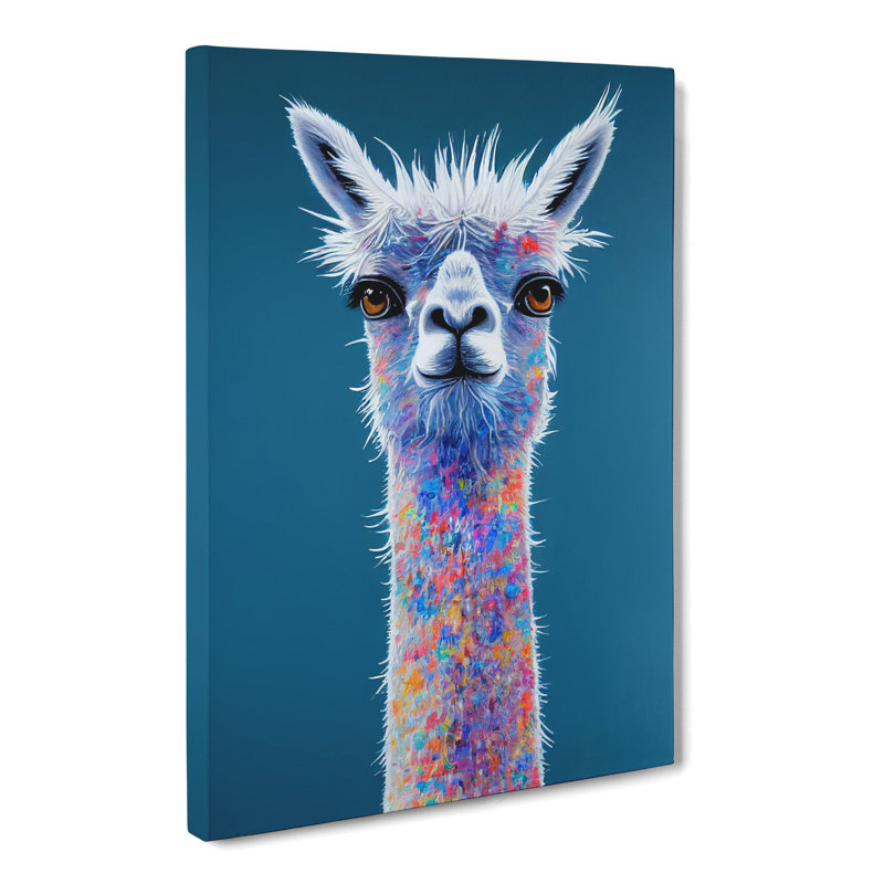 Llama - Wrapped Canvas, 50cm H x 35cm W x 3cm D