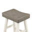 Tabourets de bar au design transitionnel, 2 tons blanc et café, siège en bois massif, de 2 2, 2, design, café-668878682-668878687
