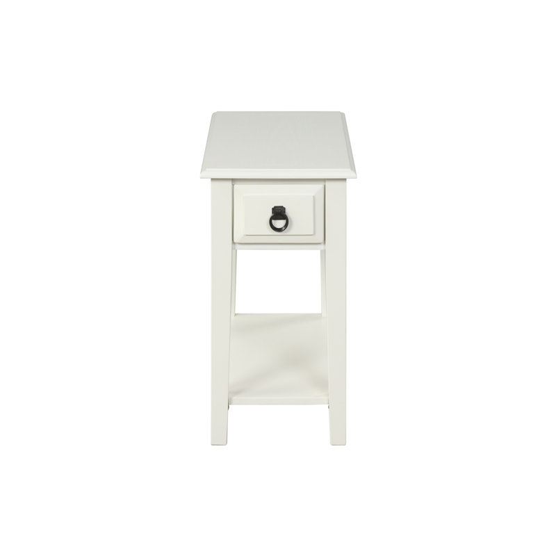 Table d'appoint à finition blanche