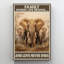 «Elephants And Love Never Ends - 1 pièce Rectangle Elephants And Love Never Ends - 1 pièce Rectangle, impression sur toile tendue-649717310