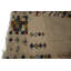 Tapis géométrique géométrique rose / vert / rouge en laine 5 pi 6 po x 7 pi 10 po