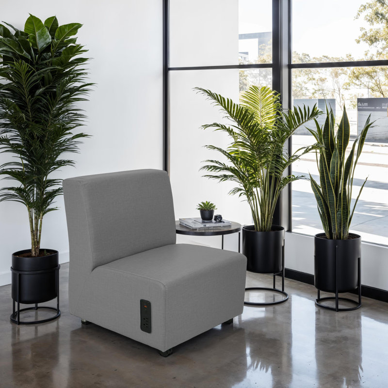 Chaise mobile sans accoudoirs avec panneau technique Pro Series - Gris, Gris ardoise ardoise