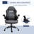 Inbox Zero Rubinstein Adjustable Ergonomic Faux Leather Swiveling PC & Racing Game Chair in Gray