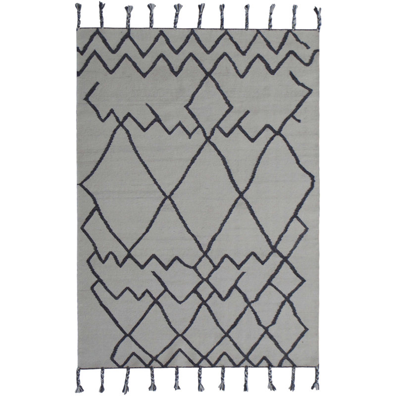 Trumbull Geometric Wool Hand Woven Area Rug, Rectangle 200 x 290cm