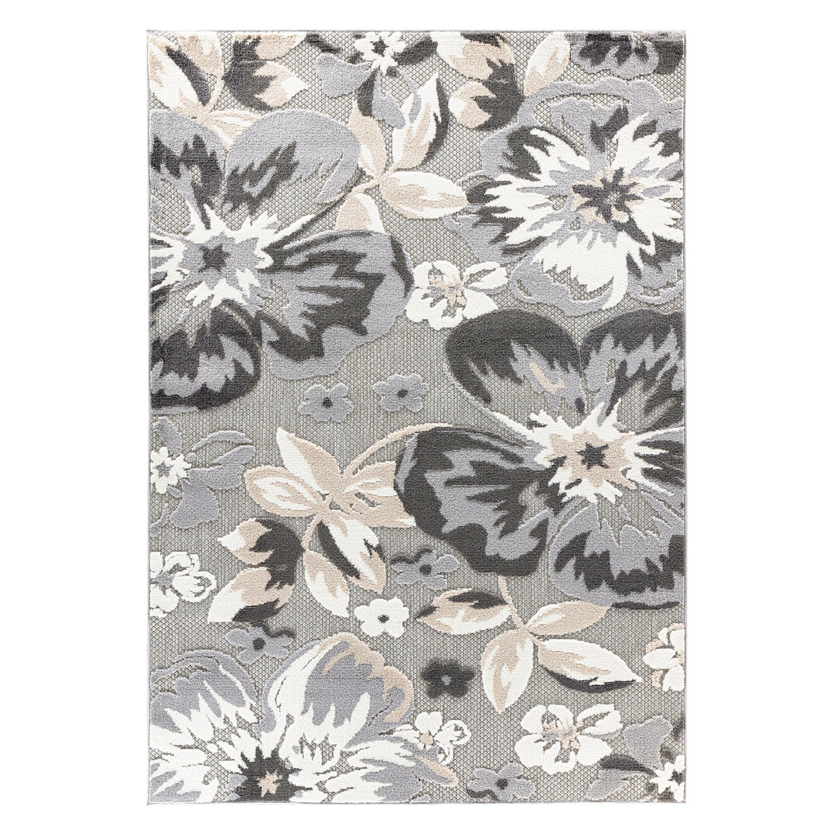 Lark Manor™ Floral Beige/Gray/Ivory Indoor & Outdoor Area Rug Gray ...