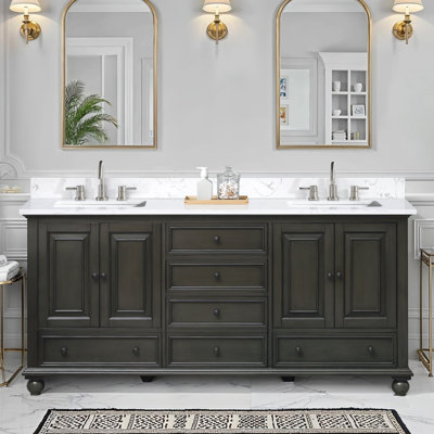 Magruder 72" Double Bathroom Vanity with Top