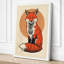 Fox in Circle Modern - Wrapped Canvas-700174897-700174899