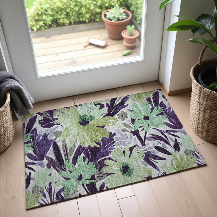 Premium Machine Washable Elize AMF1481 Floral Rug