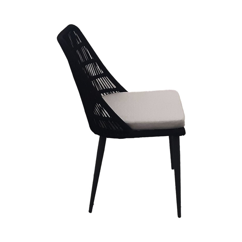Chaise d'appoint de terrasse avec coussin Cylin