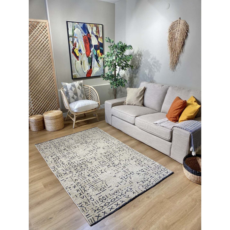 Tapis en coton Neng avec envers antidérapant, Tapis de couloir 3 pi 3 po x 11 pi 6 po