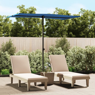Garden Parasol with Aluminium Pole 180x110 cm