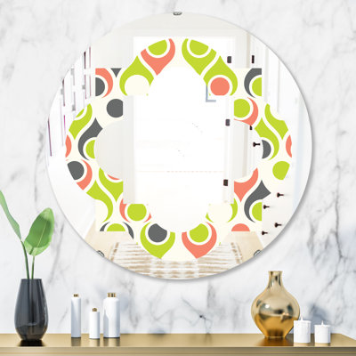 Miroir mural abstrait et moderne sans cadre Abstract Drops II