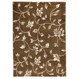 Hand Knotted Area Rug in Brown/Golden Brown