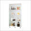 Vitrine à deux portes avec 4 tablettes vitrées et porte-1457982830