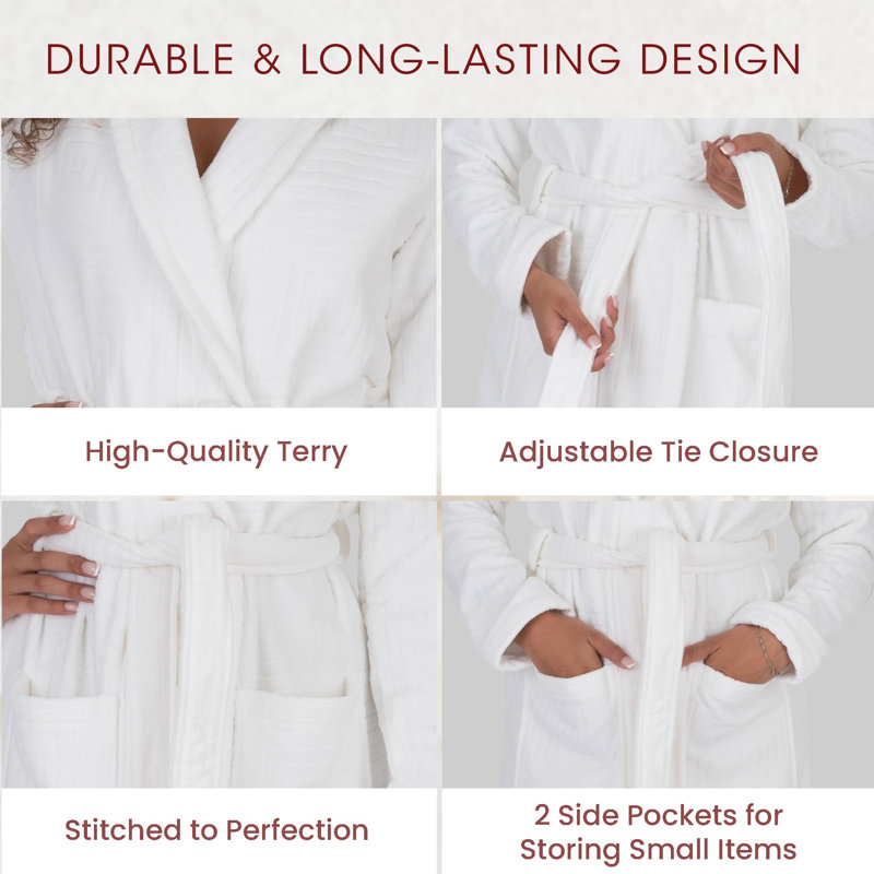 Terry-Jac. Blanc - très grand, Jacquard blanc, P
