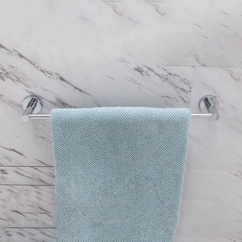 Barre à serviettes murale Venezia, Chrome poli, H 1,89 po x L 24,76 po x P 2,76 po