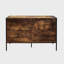 Commode double à 6 tiroirs de style industriel avec rangement en bois brun rustique et structure en acier robuste, commode à 6 tiroirs, armoire de rangement pour la chambre à coucher et le salon