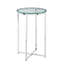 Leverette Glass Top Cross Legs End Table-35615126