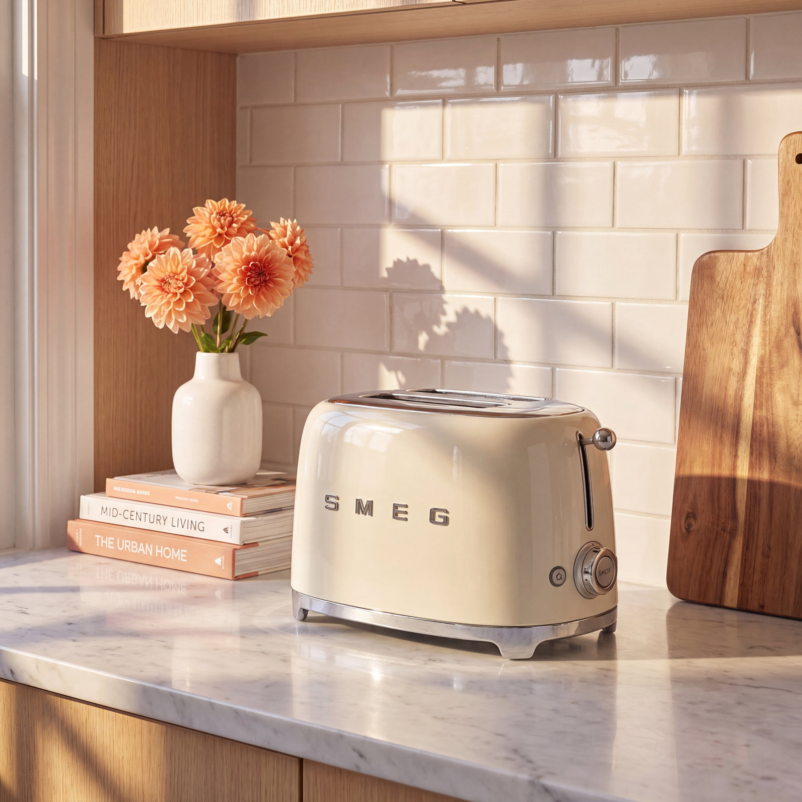 SMEG 50s Style 4-Slot Toaster, Cream
