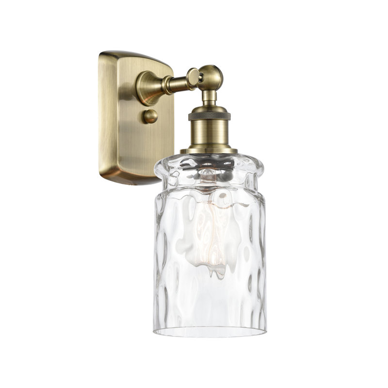 Westby Armed Sconce, Clear Waterglass, No Bulb Included