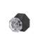 Alexandria Non-Turning Glass Knob with Rosewood Trim