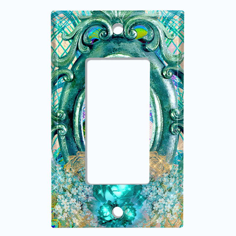 Patterned 1 - Gang Toggle Light Switch Standard Wall Plate
