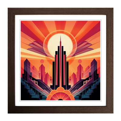 Sunrise Art Deco - Framed Print