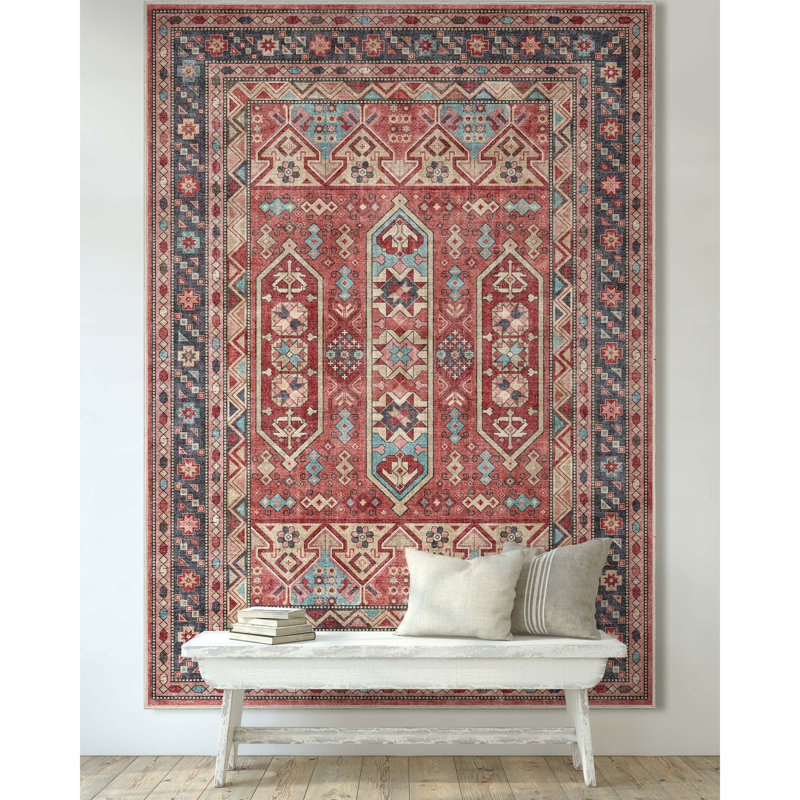 Tapis tissé à plat Kehr, Rectangle 5 pi 3 po x 7 pi 3 po