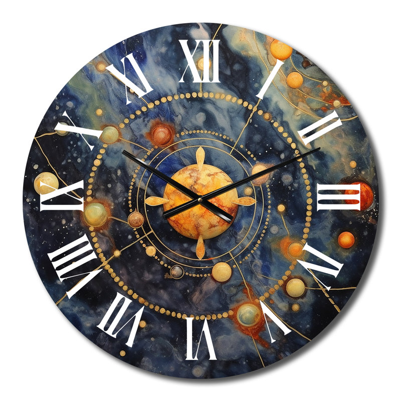 Horloge murale bleue et bleue, Moyenne