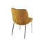 Evaya Chenille-Upholstered Stainless Steel Base Dining Chair In Pineapple-1886555126