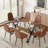 7-Piece Glass Top Dining Table Sets-885457526
