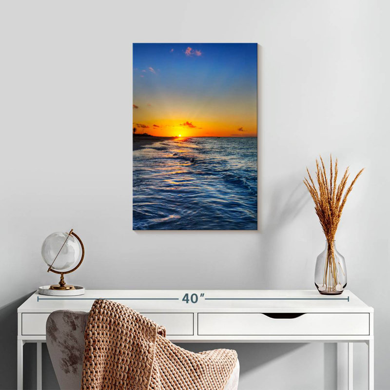 Gillard et coucher de soleil, H 24 po x l 16 po