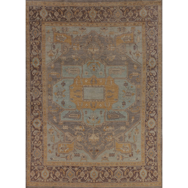 Vegetable Dye Oushak Turkish Area Rug 10