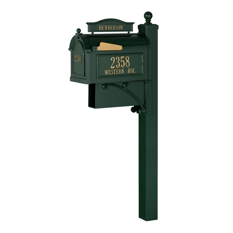 Ultimate Post Mounted Mailbox, Black, Yes