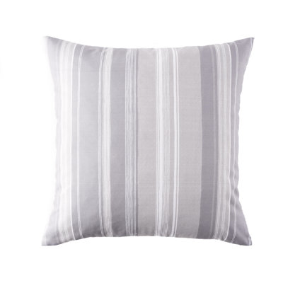 Gray Stripe Outdoor Square Toss Cushion