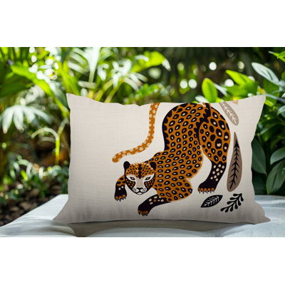 Coussin lombaire réversible intérieur / extérieur Gino Leopard