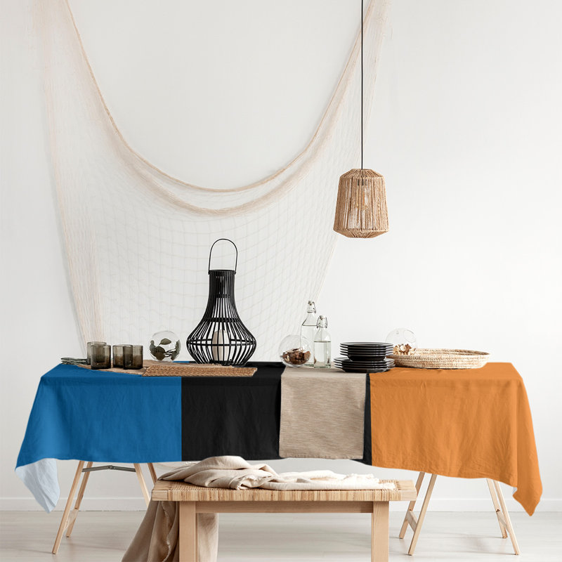 Nappe basket New Orleans, New York, bleu / noir / orange