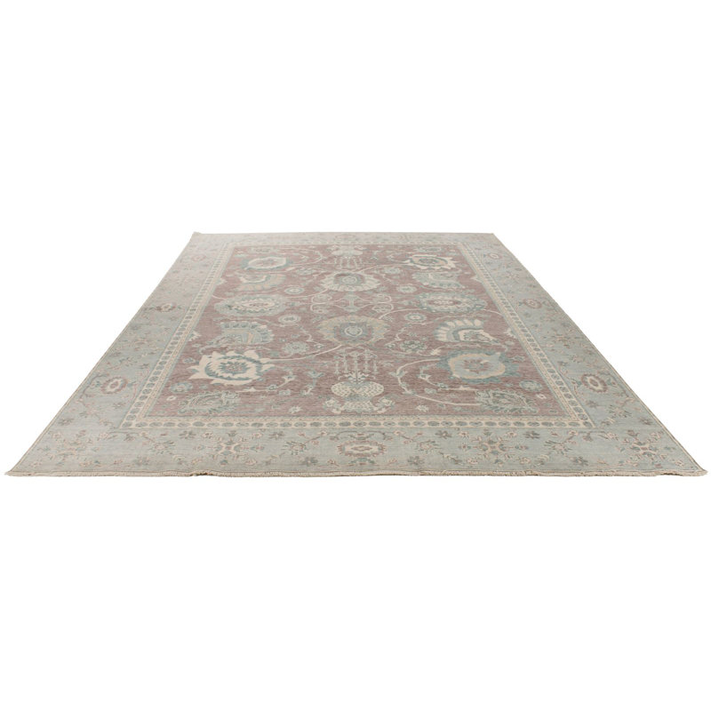 Tapis turc mauve et bleu 9 x 12