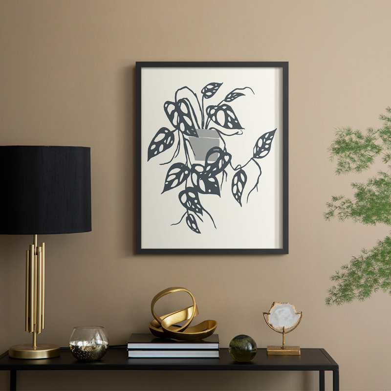 «Growing Leaves VI», Noir, noir, noir, noir, H 11 po x l 9 po