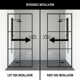 Ventana 34" W x 74" H Fixed Framed Shower Screen with 3/8" Glass