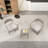2-Piece Sofa Set Steel Holiday Modern Accent Chair Set With Coffee Table Warm Grey Pp & Frame Soft Cushioned Seating For Living Room Lounge Balcony 2 Chairs + 1 Table-256043749