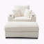 Chaise rembourrée avec repose-pieds Abegale-1025926515