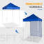 Auvents escamotables 5 pi x 5 pi avec un pare-soleil amovible-70925959
