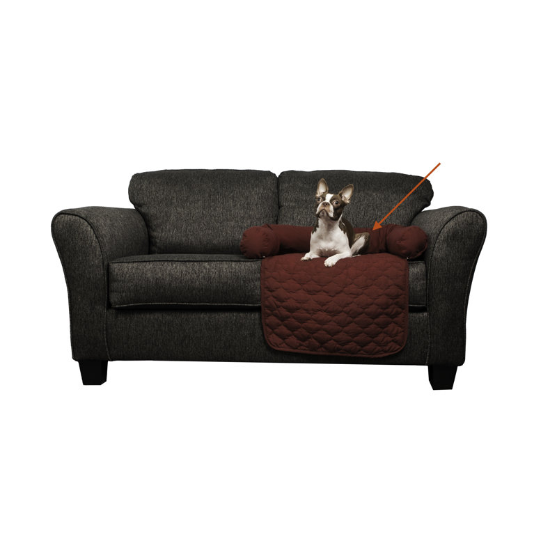 Housse pour causeuse réversible, Grenat / naturel