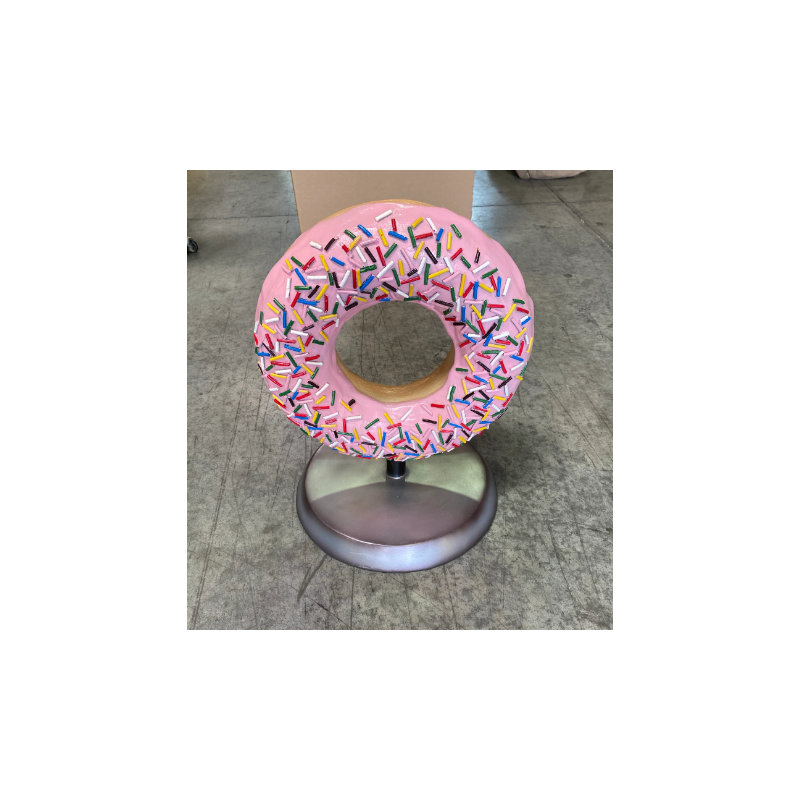 Jadeth Pink Donut Over Sized Statue