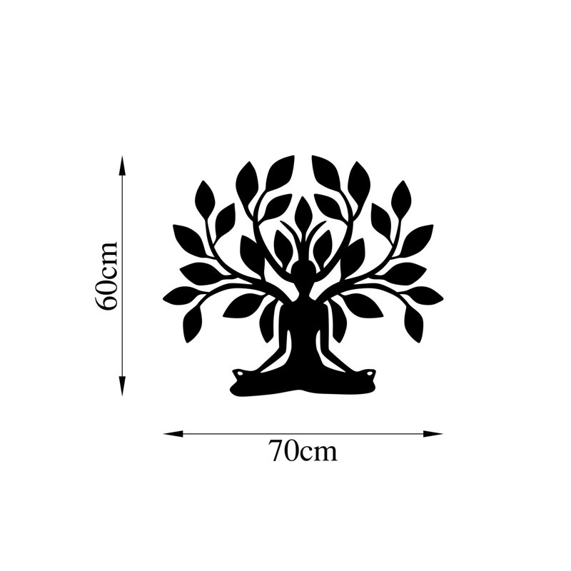 Elegant Decorative Metal Wall Accessory, Black Finish, 23.6 x 27.6 inches | 100% Metal, Thickness: 0.06 inches | Perfect for Home Décor, Easy to Hang, Durable and Stylish Accent for Any Room