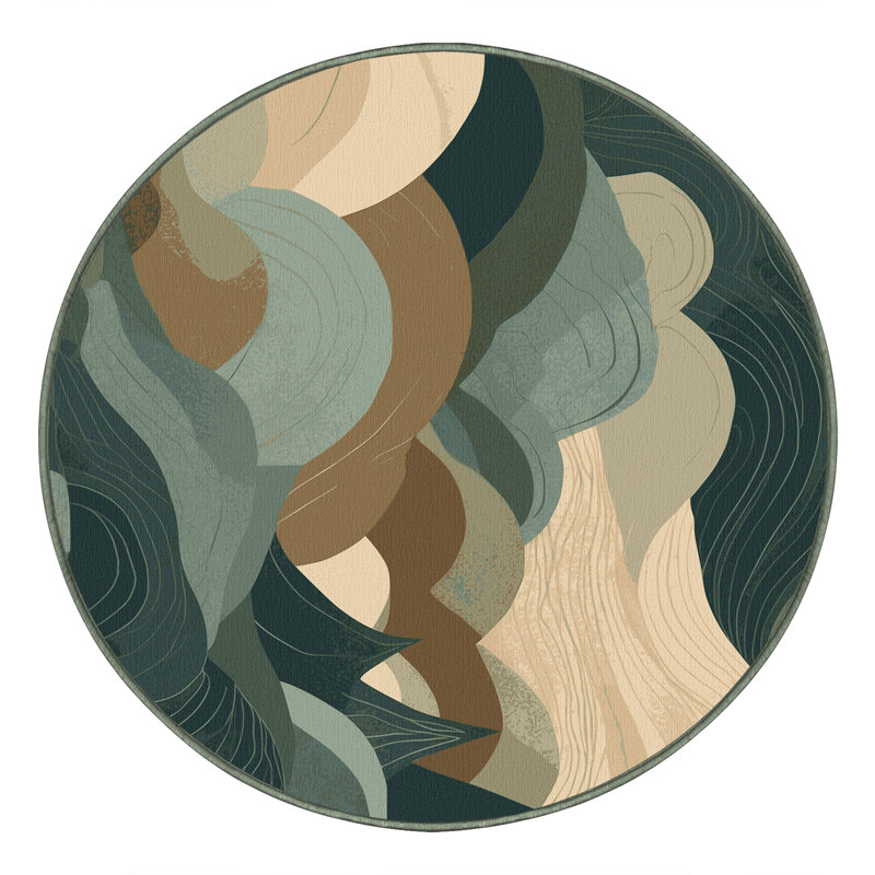 Celestial Tides Rug, Round 3'
